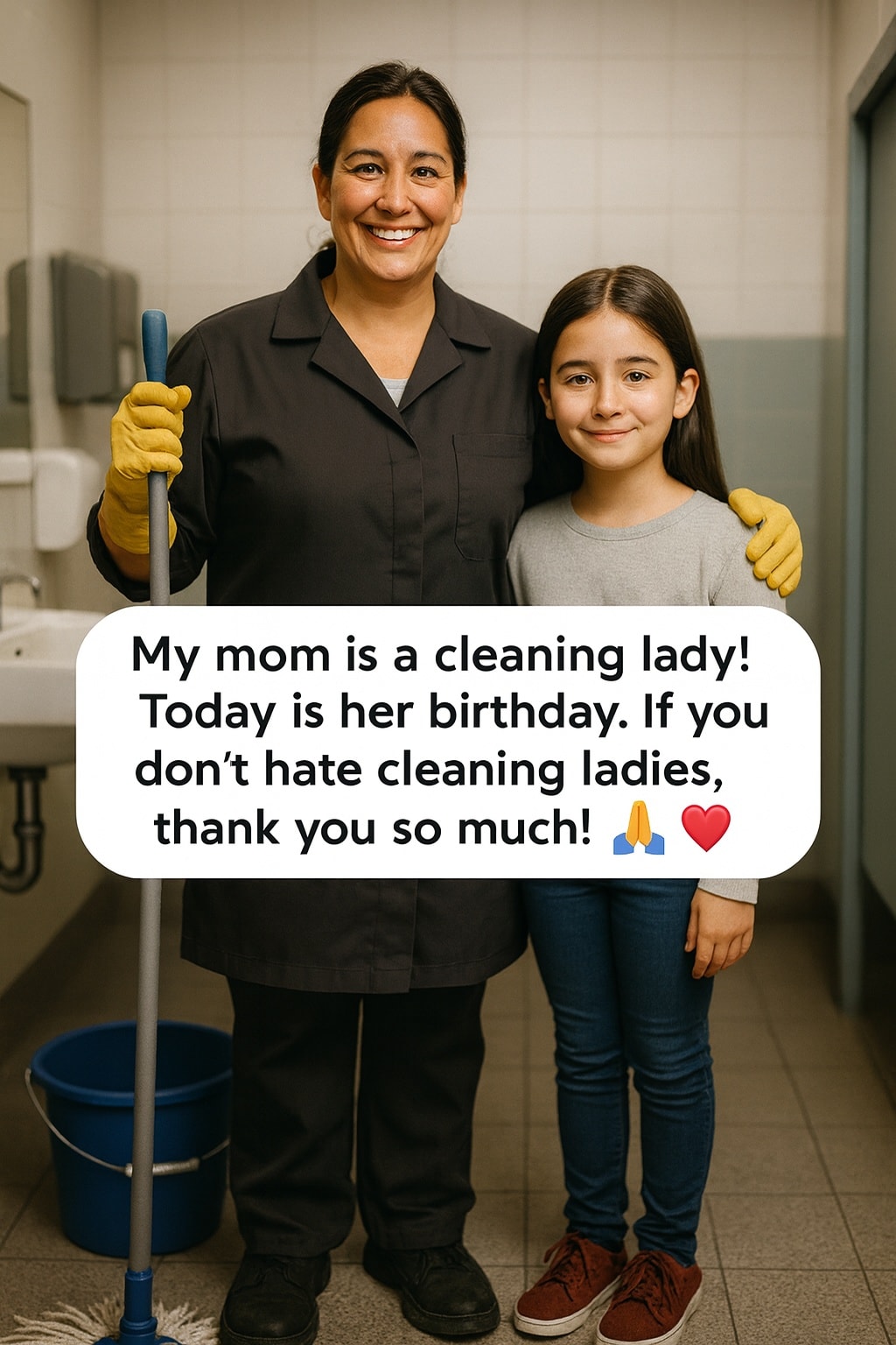 “Cleaning Lady’s Birthday Tribute Goes Viral: A Daughter’s Love Letter to Her Mom”