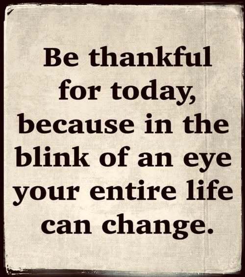 The Urgency of Gratitude: Living with the Blink-of-an-Eye Principle