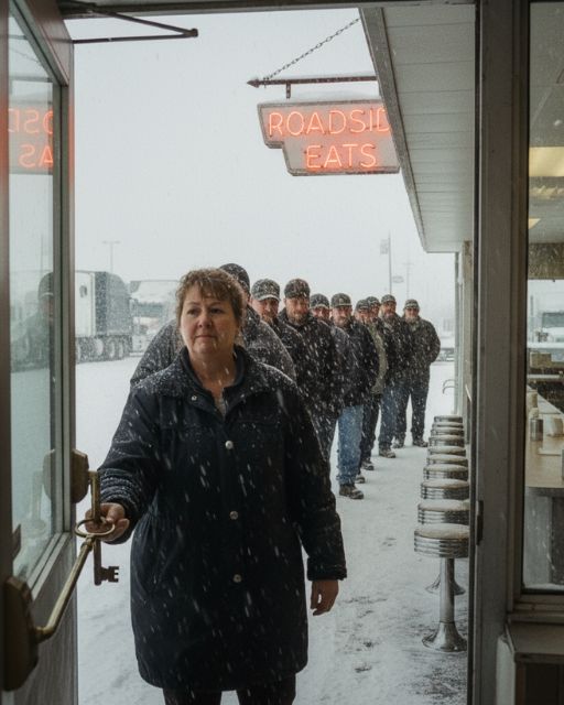 SHE UNLOCKED HER DINER FOR 12 STRANDED TRUCKERS IN A BLIZZARD! BUT WHAT UNFOLDED 48 HOURS LATER LEFT THE WHOLE TOWN BUZZING WITH ENVY