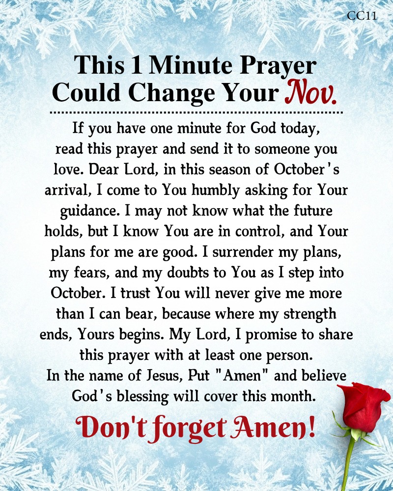 Viral Prayer Message Circulating Ahead of November Promotes Faith and Sharing