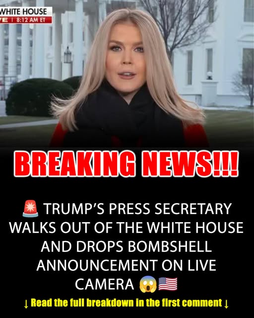 Trumps Press Secretary Leaves the White House and Makes a Big Announcement