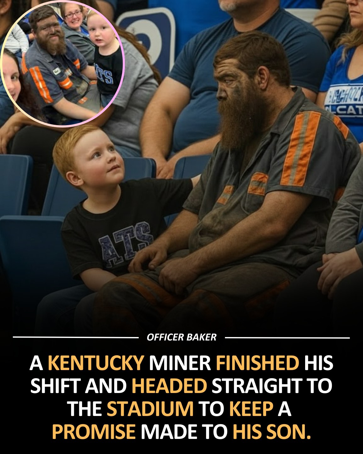 Dusted in Coal, Rich in Love: Miner’s Promise Goes Viral at Stadium