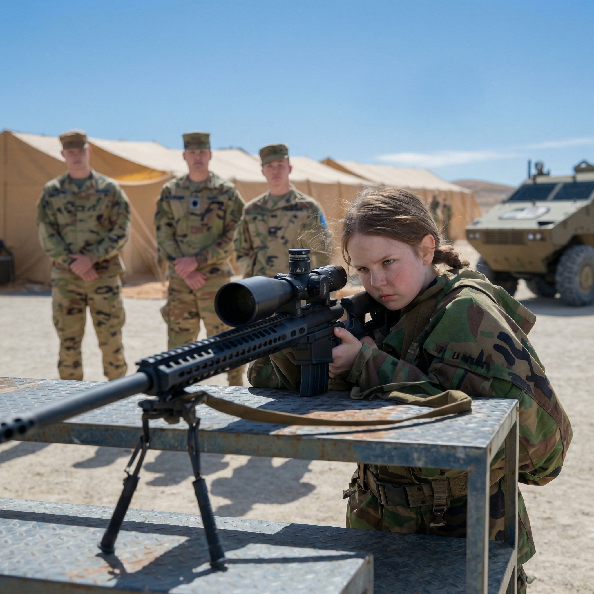 “Colonel Laughs At Little Girl’s Firing Range Request — Until She Broke Every SEAL Shooting Record”…