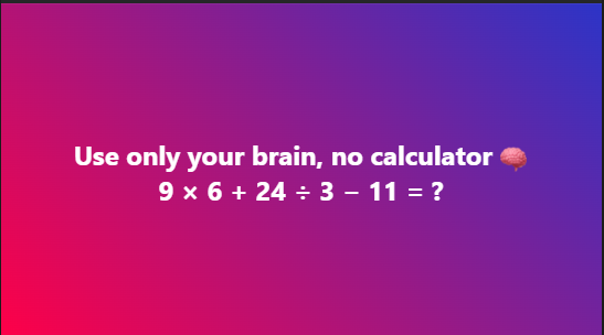 Brain Teaser: Can You Solve This Viral Mental Math Challenge?